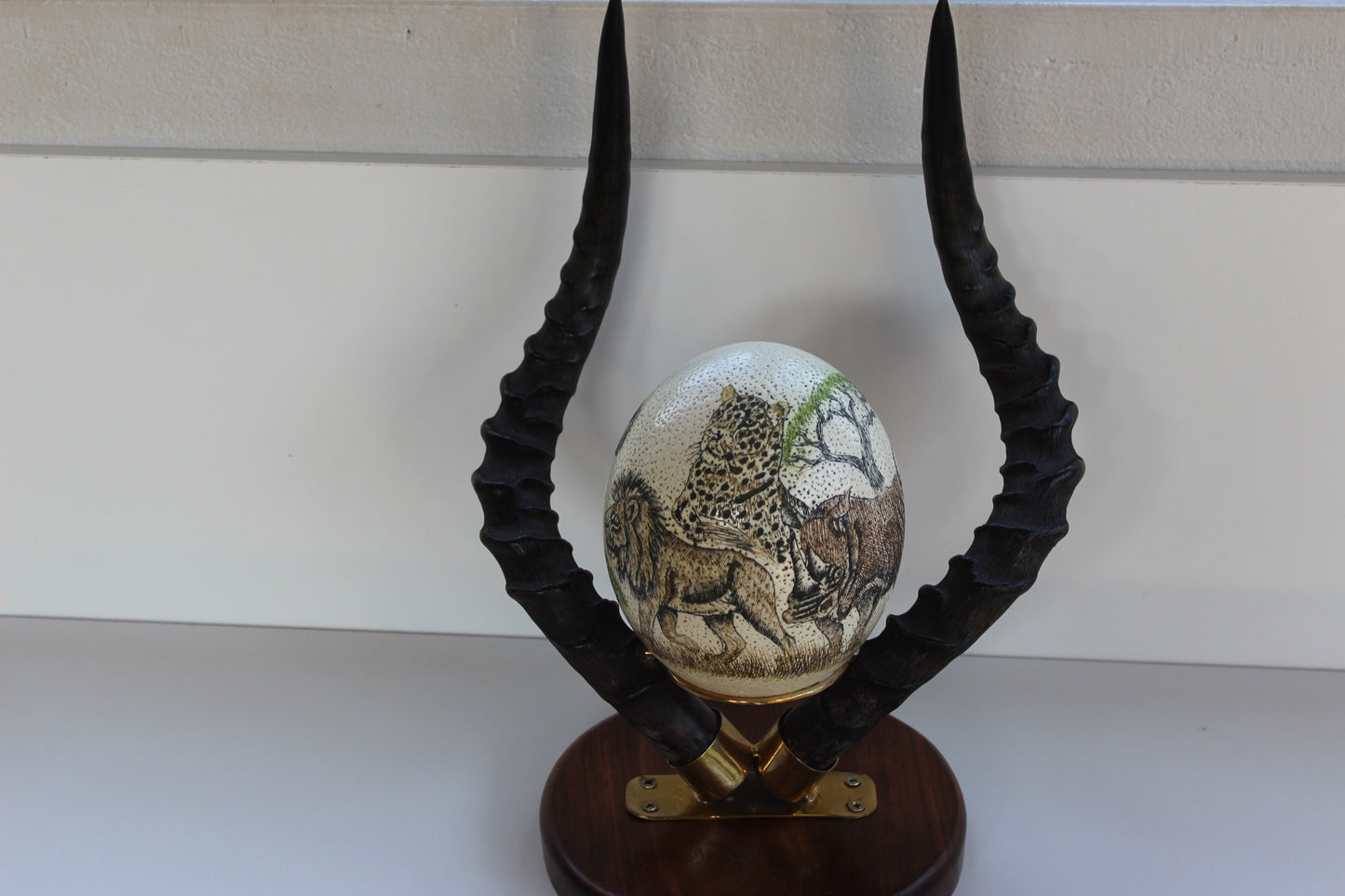 Ostrich Egg & Antelope Horn