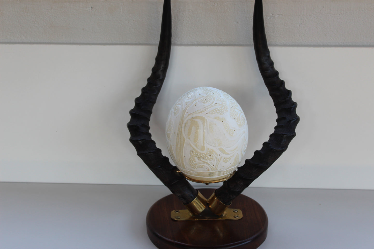 Ostrich Egg & Antelope Horn