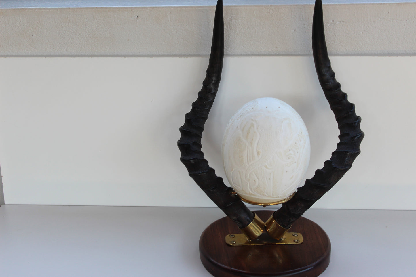 Ostrich Egg & Antelope Horn