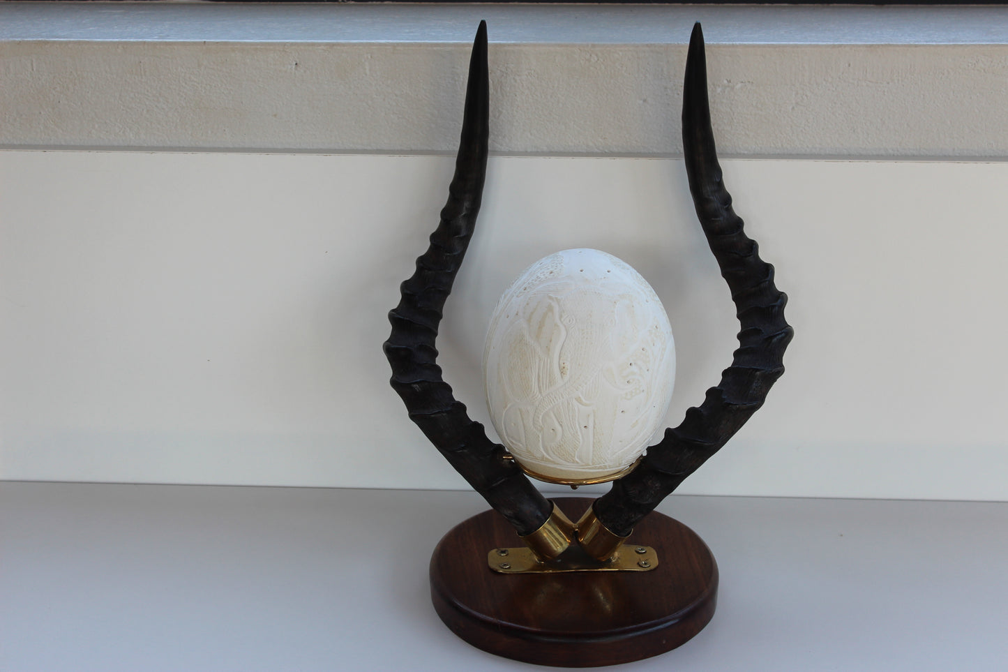 Ostrich Egg & Antelope Horn