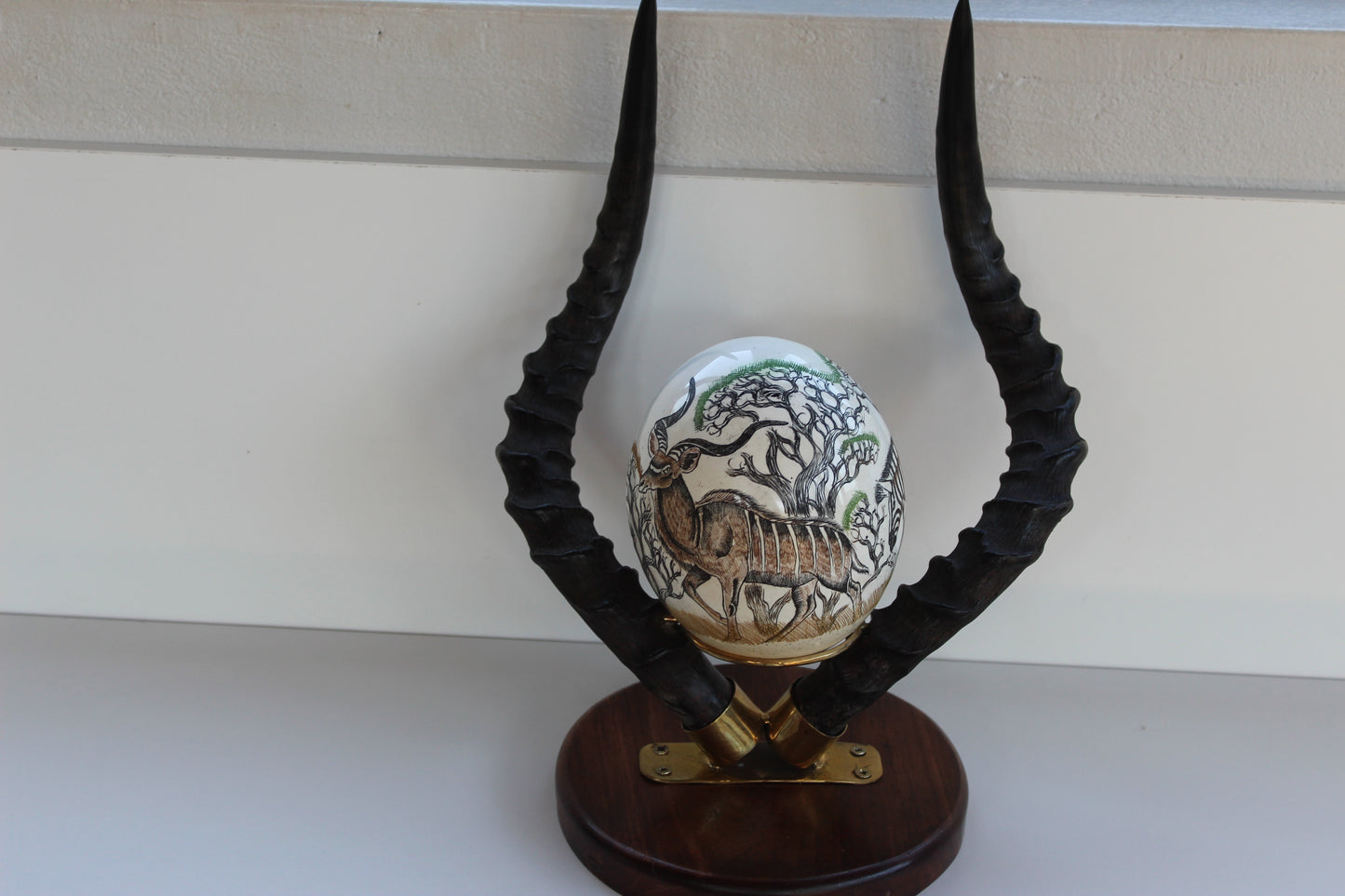 Ostrich Egg & Antelope Horn