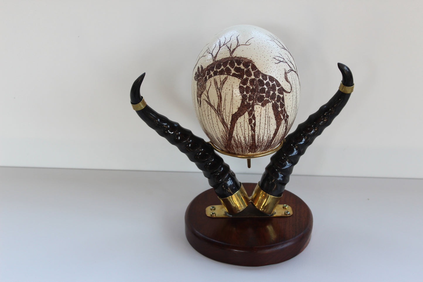 Ostrich Egg & Antelope Horn