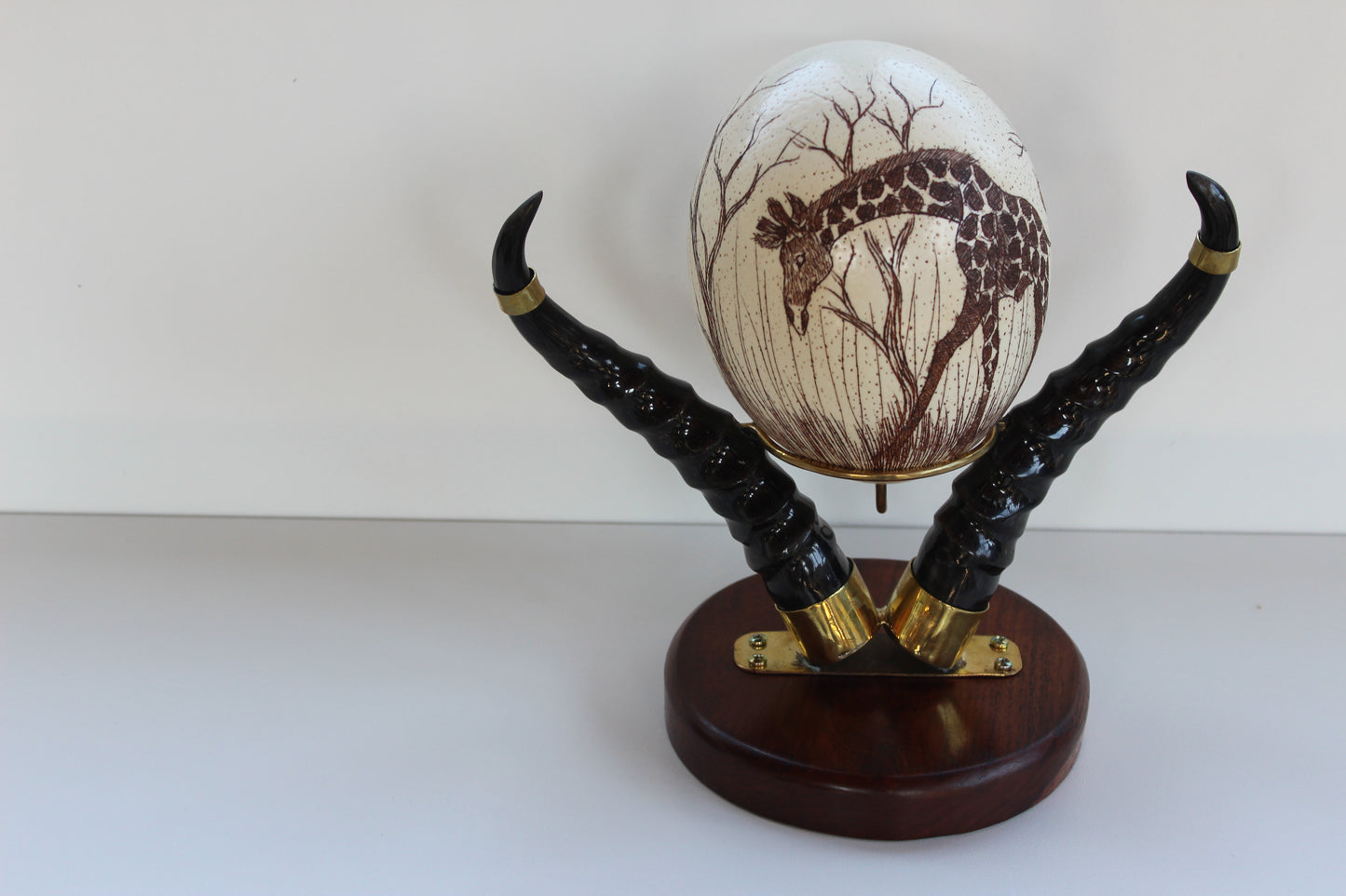 Ostrich Egg & Antelope Horn